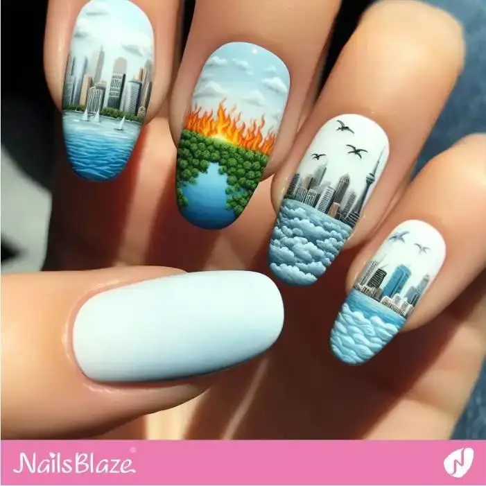 Consequences of Climate Change | Climate Crisis Nails - NB3179